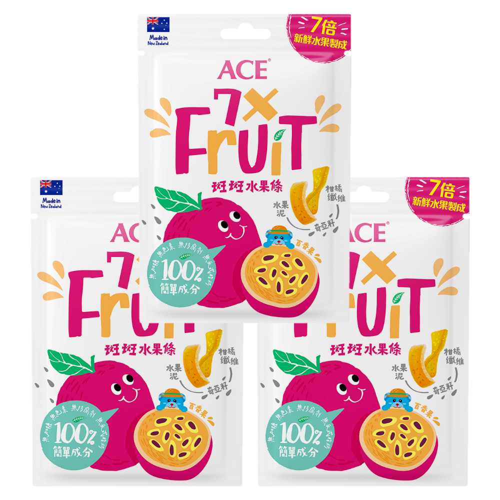 ACE - 斑斑水果條32gX3袋(百香果+奇亞籽)