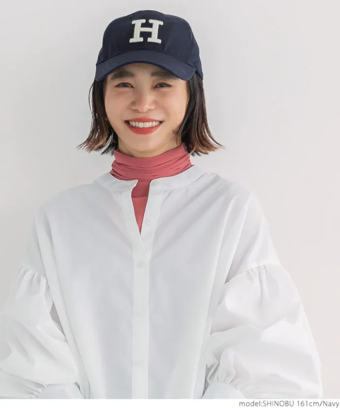 日本 COCA - 100%棉美式復古老帽/鴨舌帽-立體刺繡H-酒紅