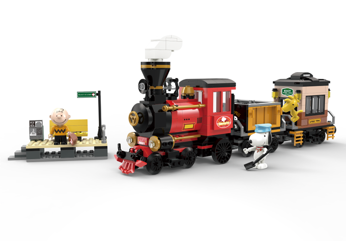 Linoos - 史努比積木-蒸汽火車-522片