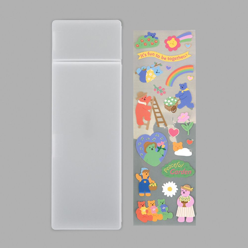 韓國 Daily Like - DIY透明鉛筆盒-花園 (70 x 210 x 23 mm)