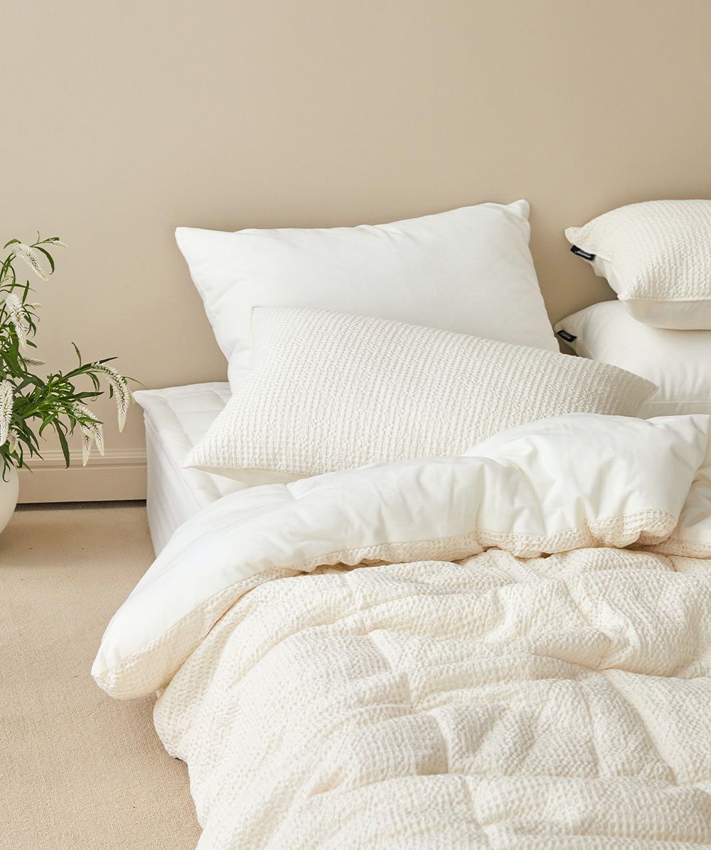 韓國 Maatila - 可水洗天絲莫代爾鬆餅棉被-優格