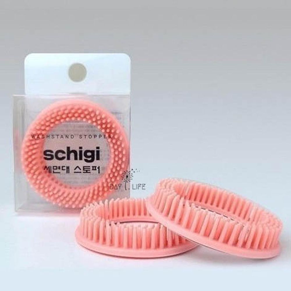 理理 liil - 韓國SCHIGI專利洗手檯磁性矽膠塞_2入組-玫瑰粉 (53x33x10mm)