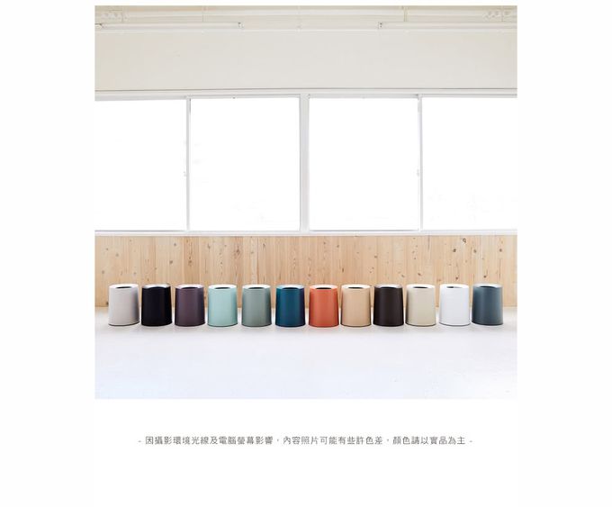 日本ideaco - 圓形家用垃圾桶-靛藍-11.4L