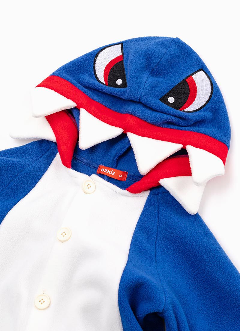 韓國 OZKIZ - 藍色鯊魚造型連身衣