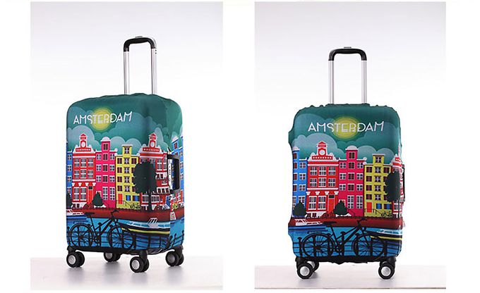 little chili - 繽紛行李箱套 S號-阿姆斯特丹彩-20吋- 高52 寬30 厚度17.5cm