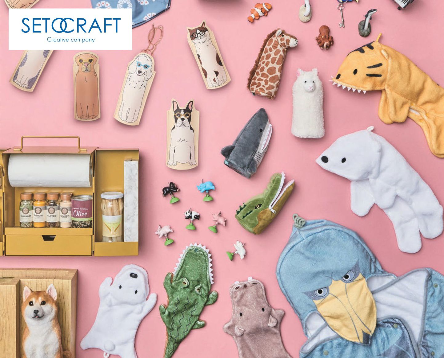 日本 Seto Craft - 2way動物造型擦手巾-老虎 (29x3x19cm)