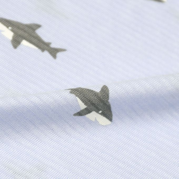 akachan honpo - 短袖家居服-鯊魚-淺藍色