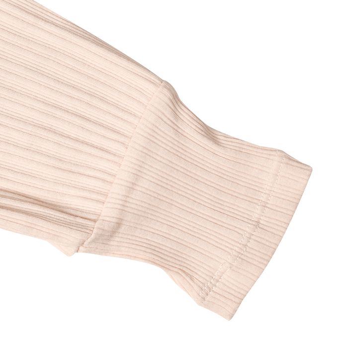 akachan honpo - 長袖假兩件T恤-粉紅色