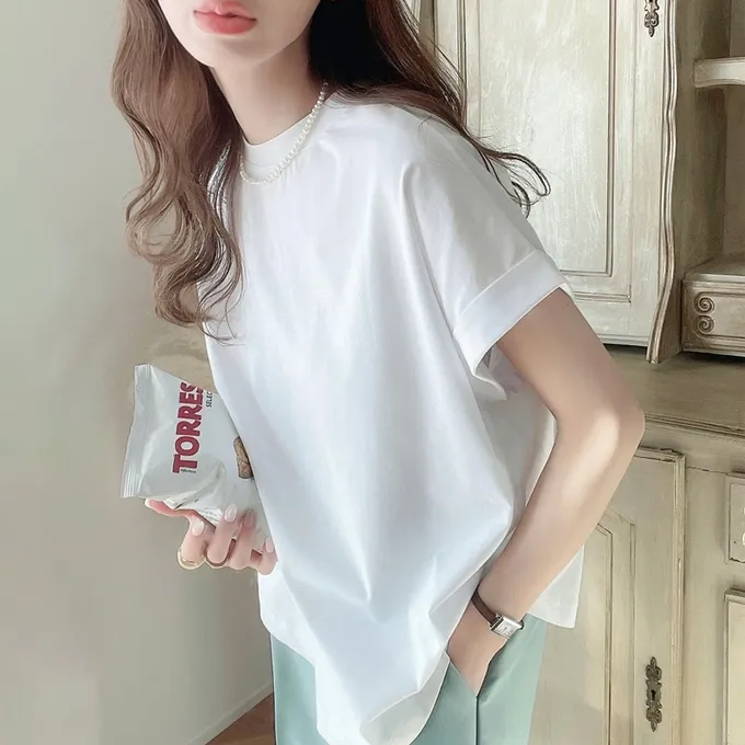 日本 Classical Elf - 前後2way優雅簡約法式袖上衣-煙燻綠