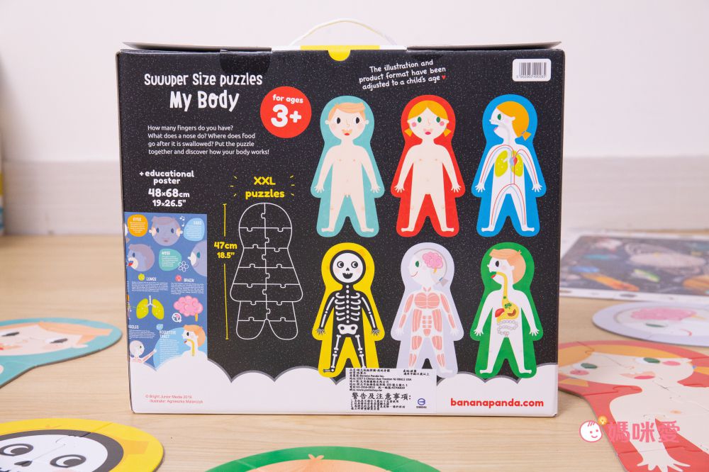 Banana Panda - 真正超大地板拼圖-我的身體-84片