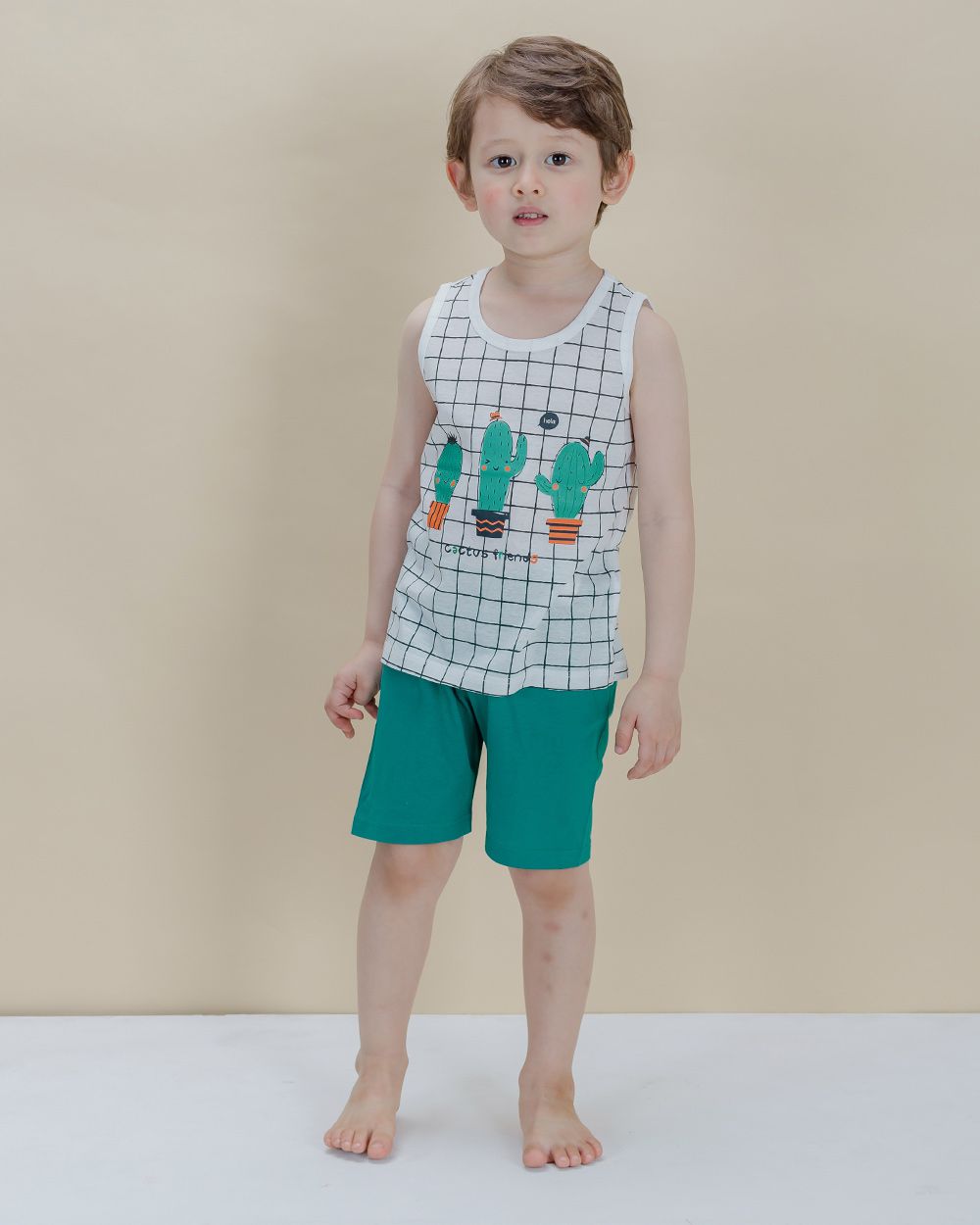 韓國 Sopoliini 童趣北歐風☺ 夏季純棉套裝 / 家居服