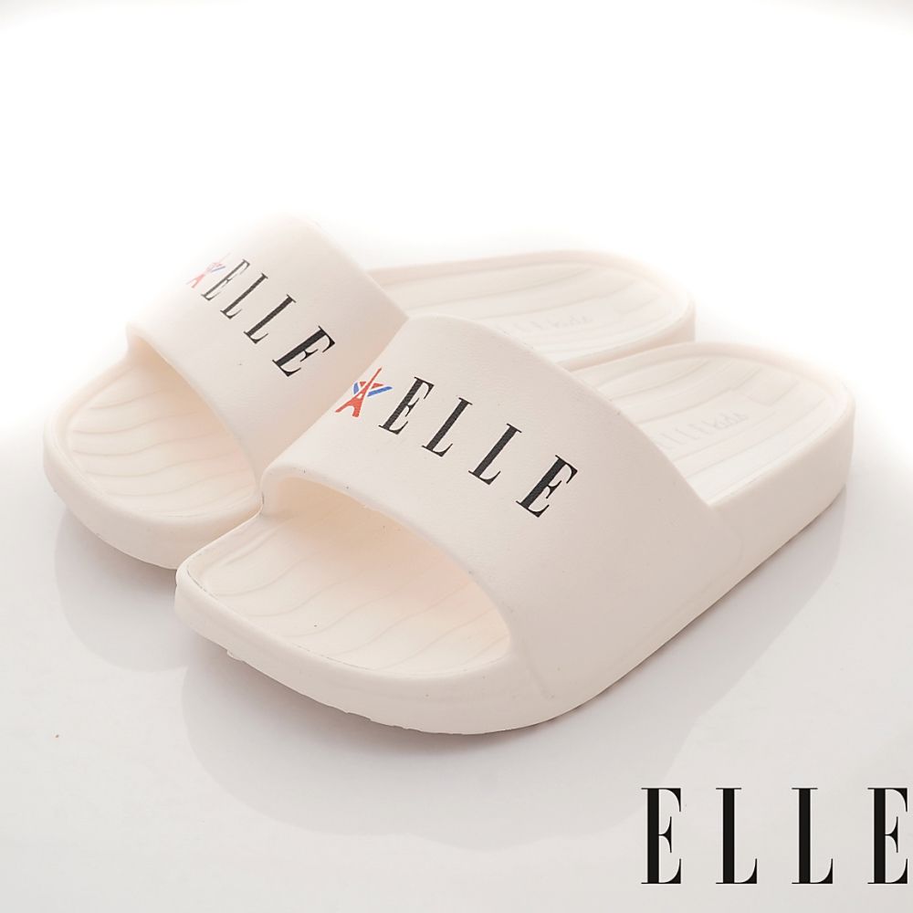 ELLE - 台灣製ELLE輕便休閒拖鞋(中小童段)-拖鞋-白