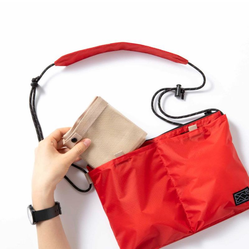 日本 IROHA - 百變萬用多功能斜背包/購物袋3件組-灰x黃