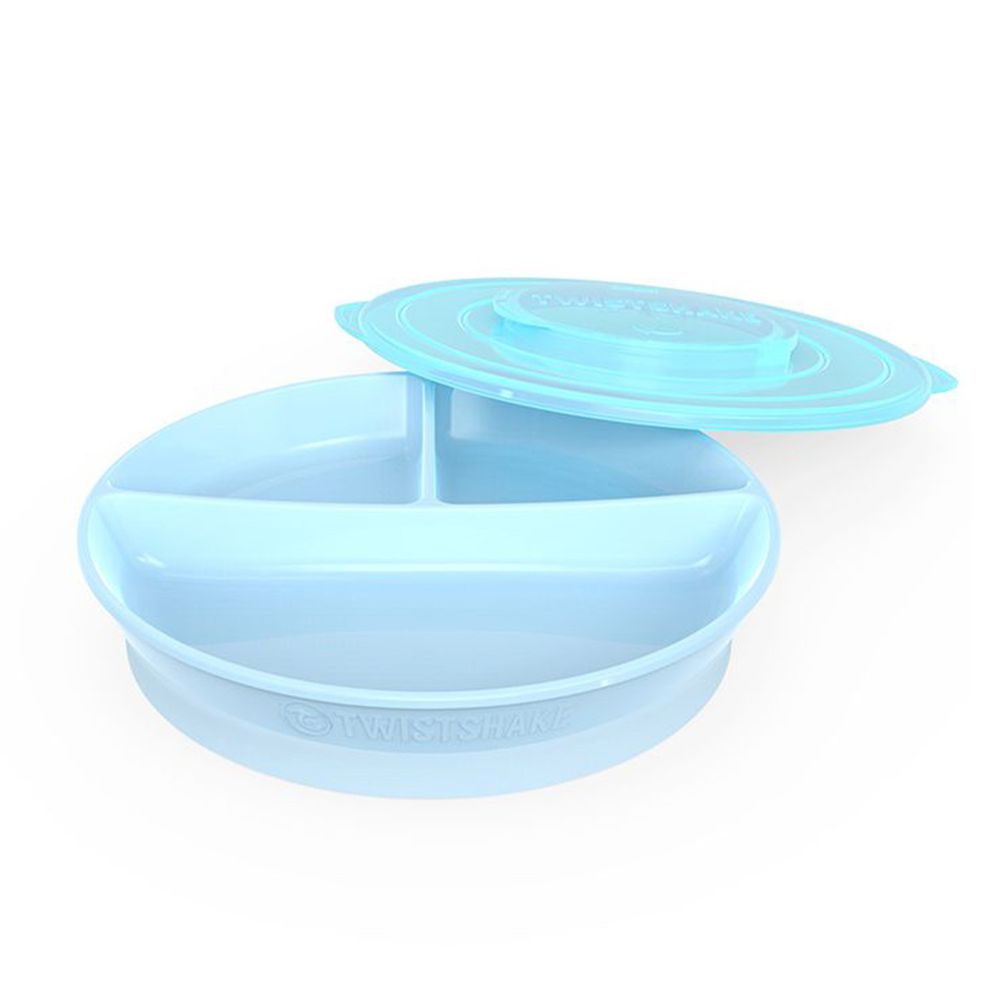 瑞典 TWISTSHAKE - 轉轉扣組合式防滑分格餐盤-晴空藍-6個月以上適用