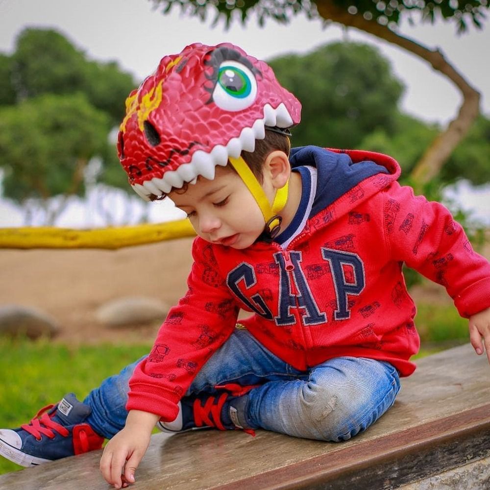 Crazy Safety - 丹麥 3D 恐龍造型 兒童騎乘專用安全帽-噴火龍