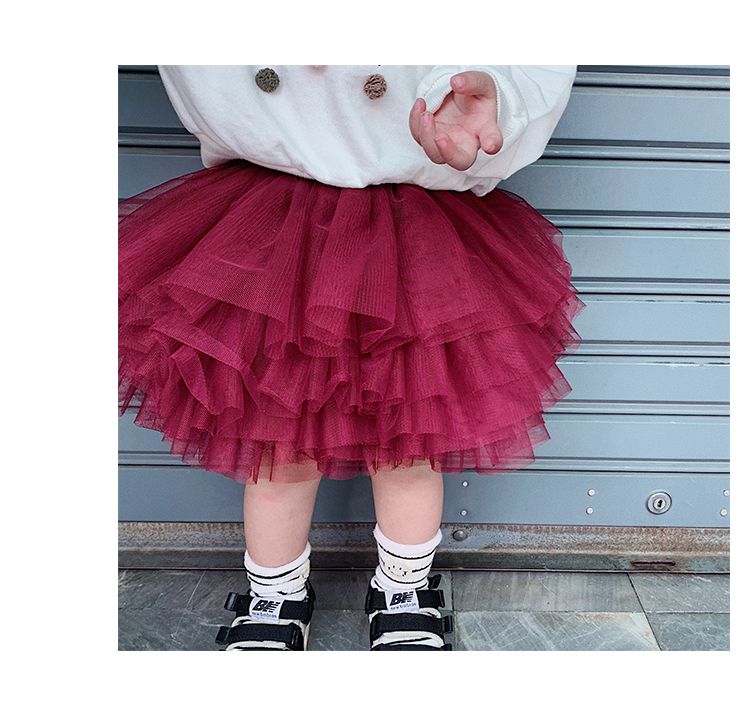 超萌澎澎網紗短裙-白色