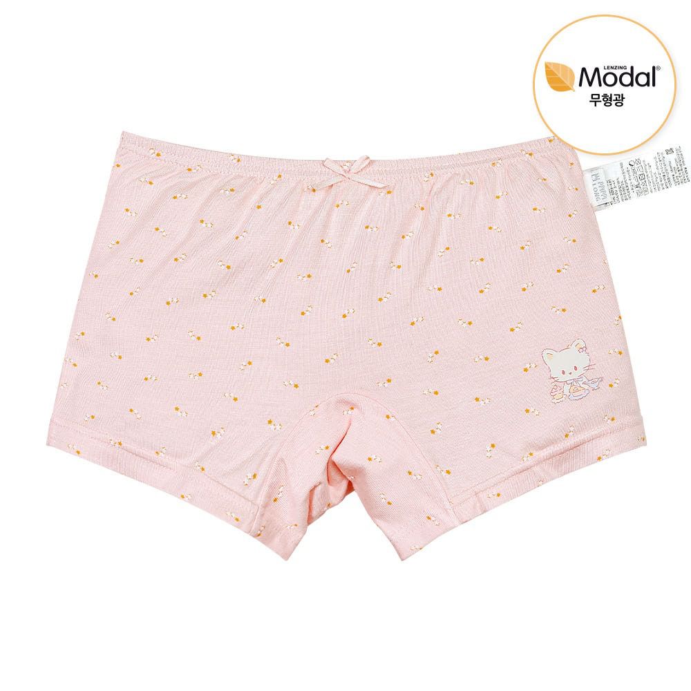 莫代爾親膚絲滑四角褲(女寶)-星星午茶時間-粉