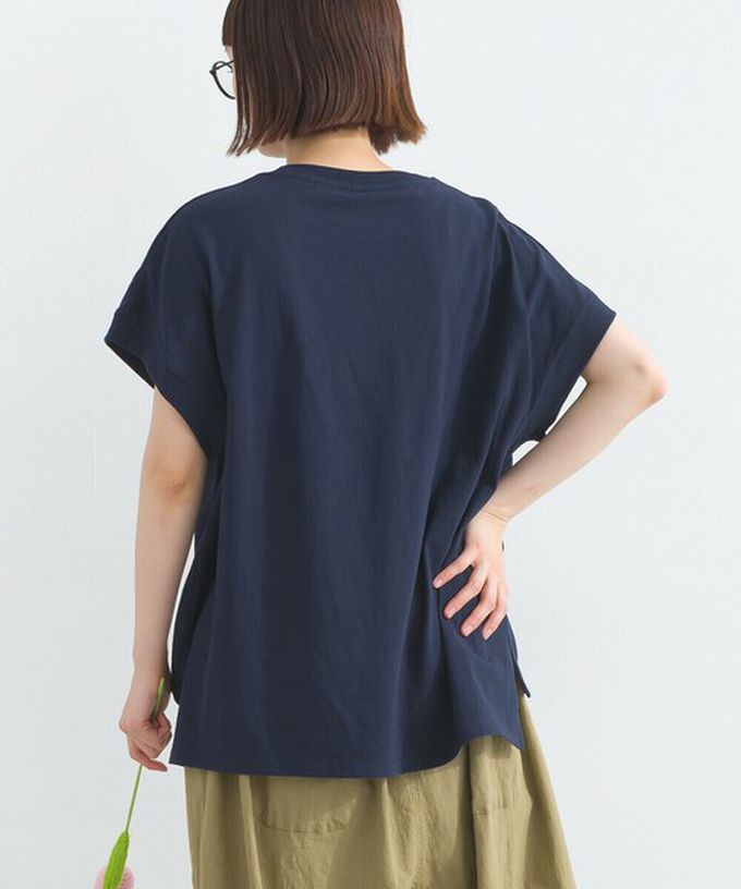 日本 Lupilien - 純棉知性印花法式袖T恤-白