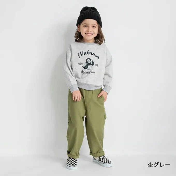 日本 BRANSHES - 百搭落肩縮口長袖上衣-熊-咖啡