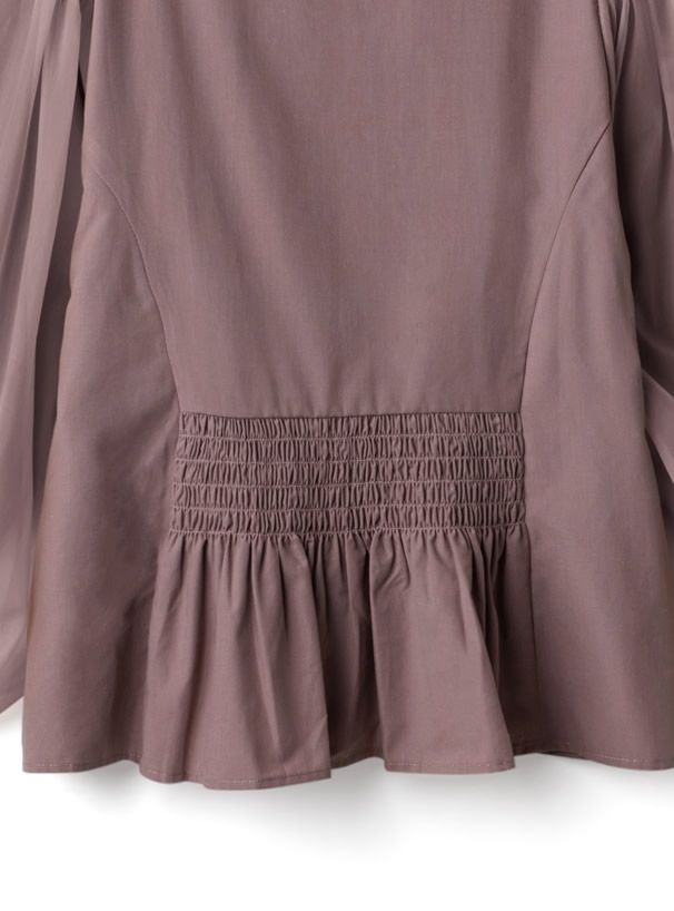 日本 GRL - 方領排釦薄紗澎澎袖上衣-時尚黑