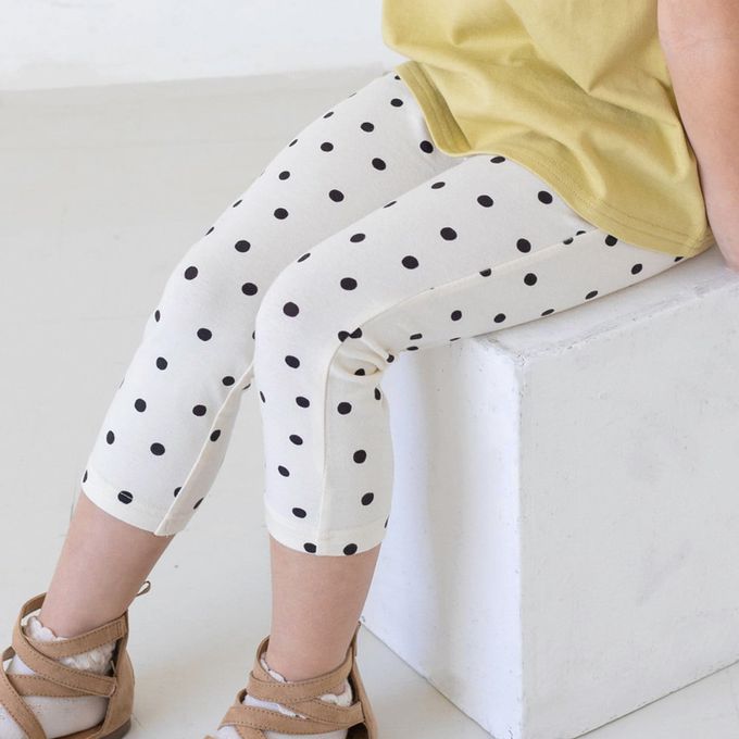 日本 Chil2 - 百搭印花彈力七分褲-小碎花-薰衣草紫