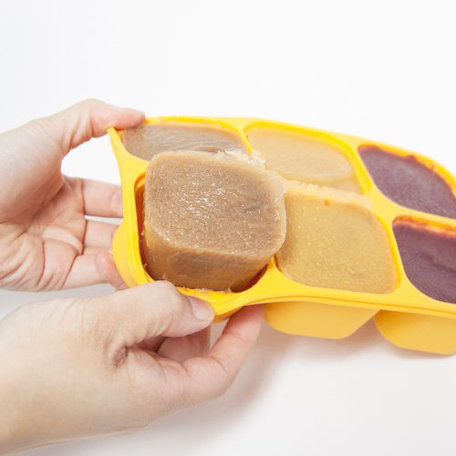 動物樂園造型矽膠副食品分裝保存盒-大象(綠)