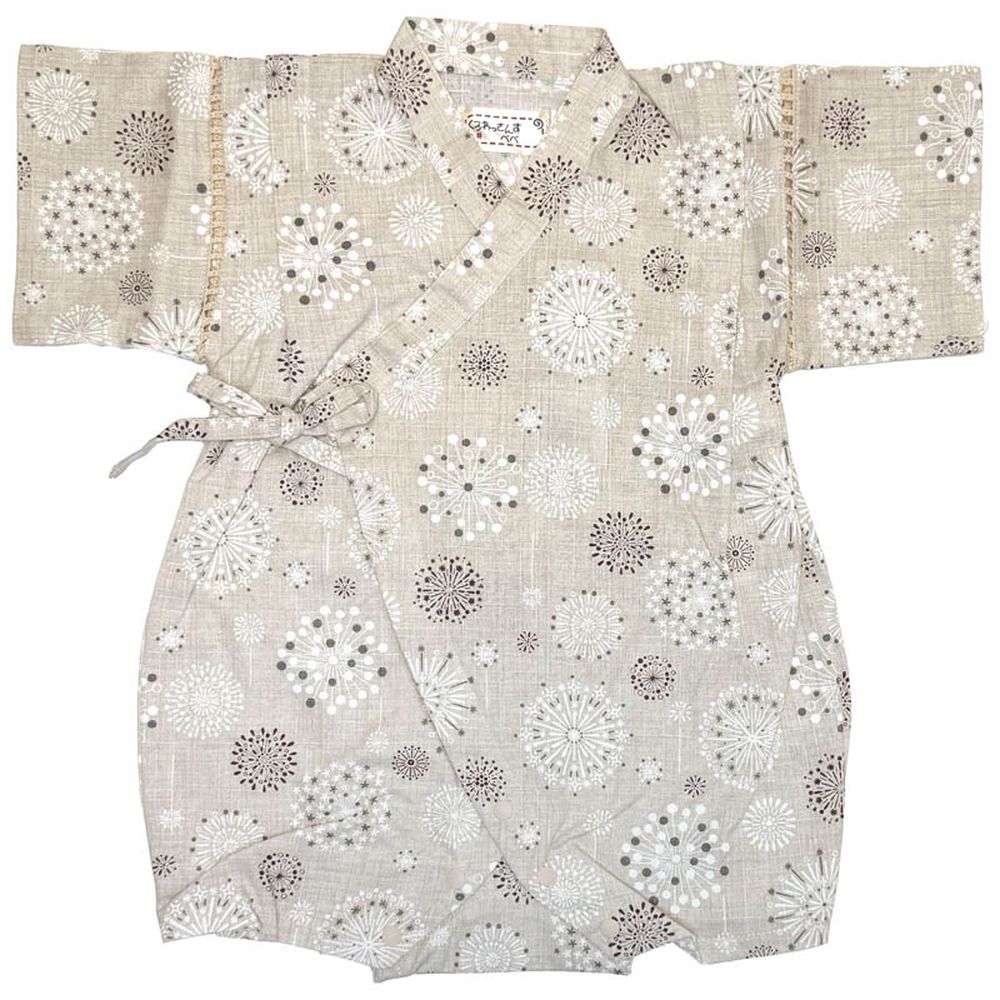 甚平包屁衣-淺卡其