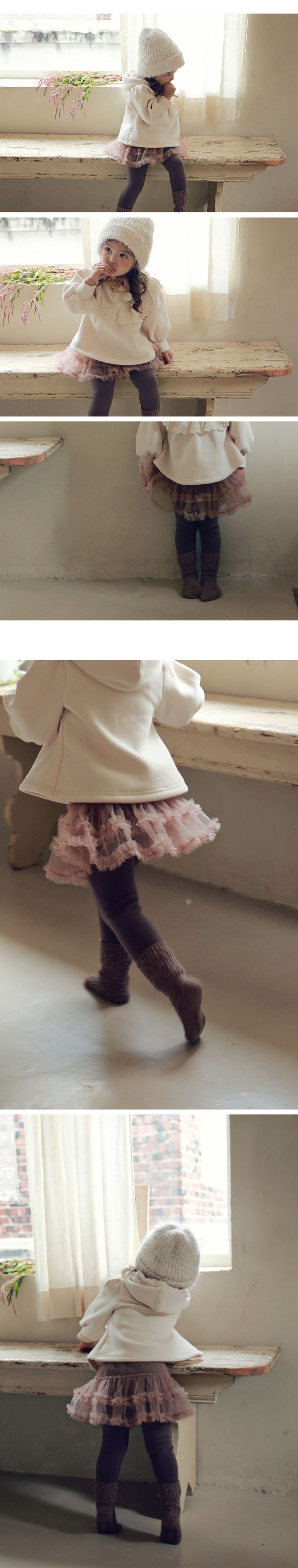 韓國 Puellaflo - 蛋糕拼接網紗彈性內搭褲-焦糖X咖啡