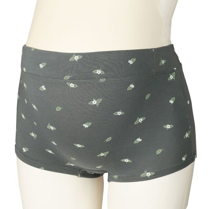 akachan honpo - 內褲 產後也可穿-小花-深灰色