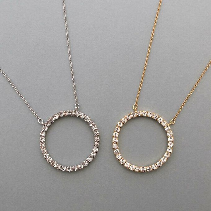 日本 Melody Accessory - 日本製 典雅華美水鑽長項鏈-長條