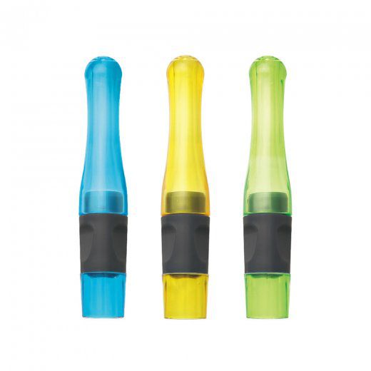 日本文具 SONIC - 矽膠握筆學習筆套筆蓋3入組 (藍黃綠)