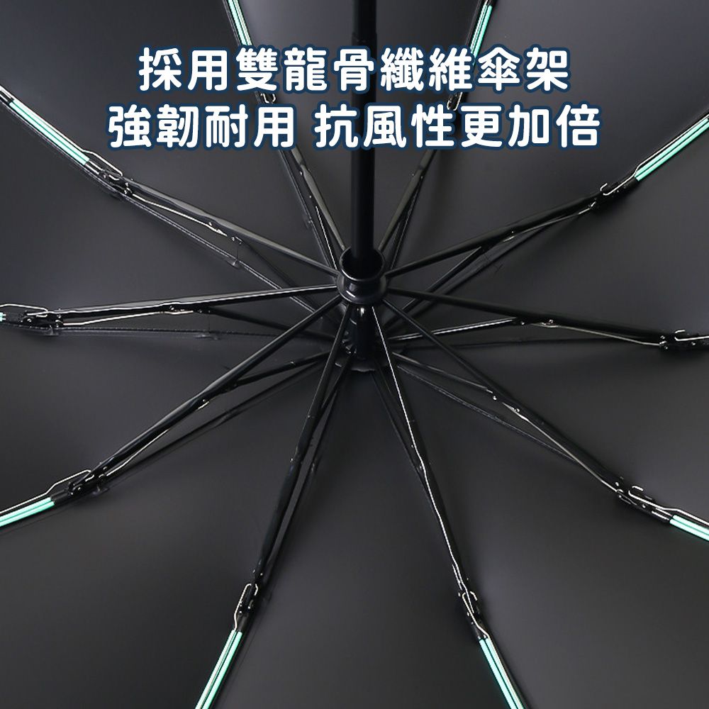 扣環反向自動勾勾傘/折疊傘/遮陽傘-星空黑(買一送一)