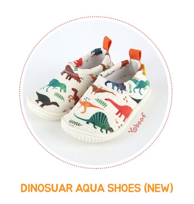 韓國 Yobaaf - 洞洞厚底兒童沙灘鞋/戲水鞋-恐龍王國