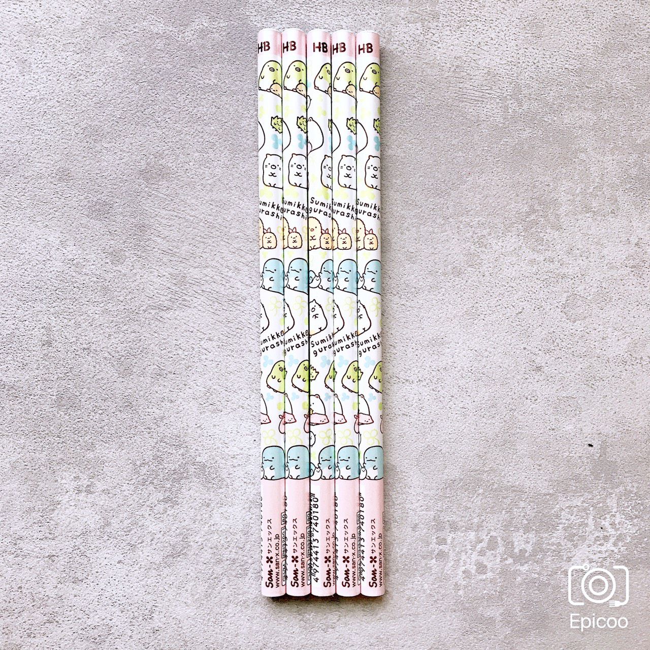 SANRIO - 日本製角落生物鉛筆5入組-粉幸運草-HB筆芯