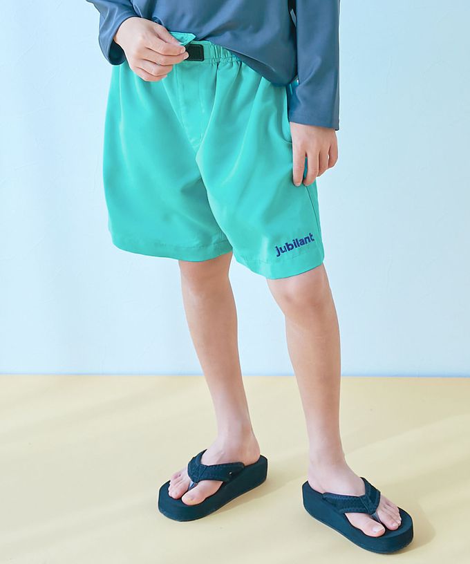 日本 devirock - 抗UV 水陸兩穿舒適鬆緊短褲-（腰圍可調整）-亮橘