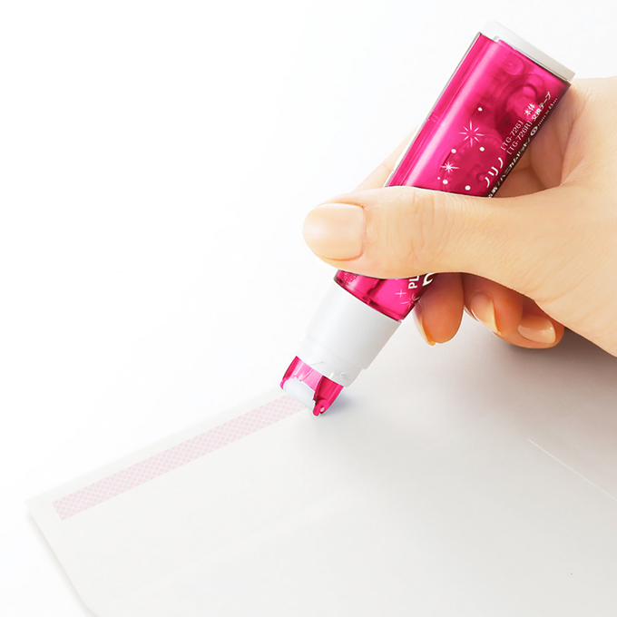 PLUS - TG-726豆豆彩貼正帶(粉)6mm*8M