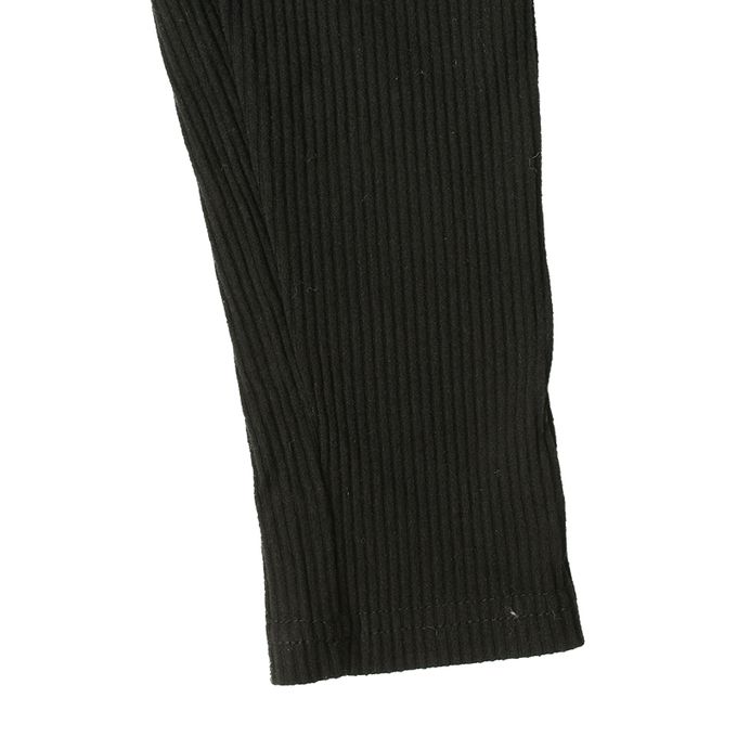 akachan honpo - 10分裙褲-刷毛 刺繡-黑色