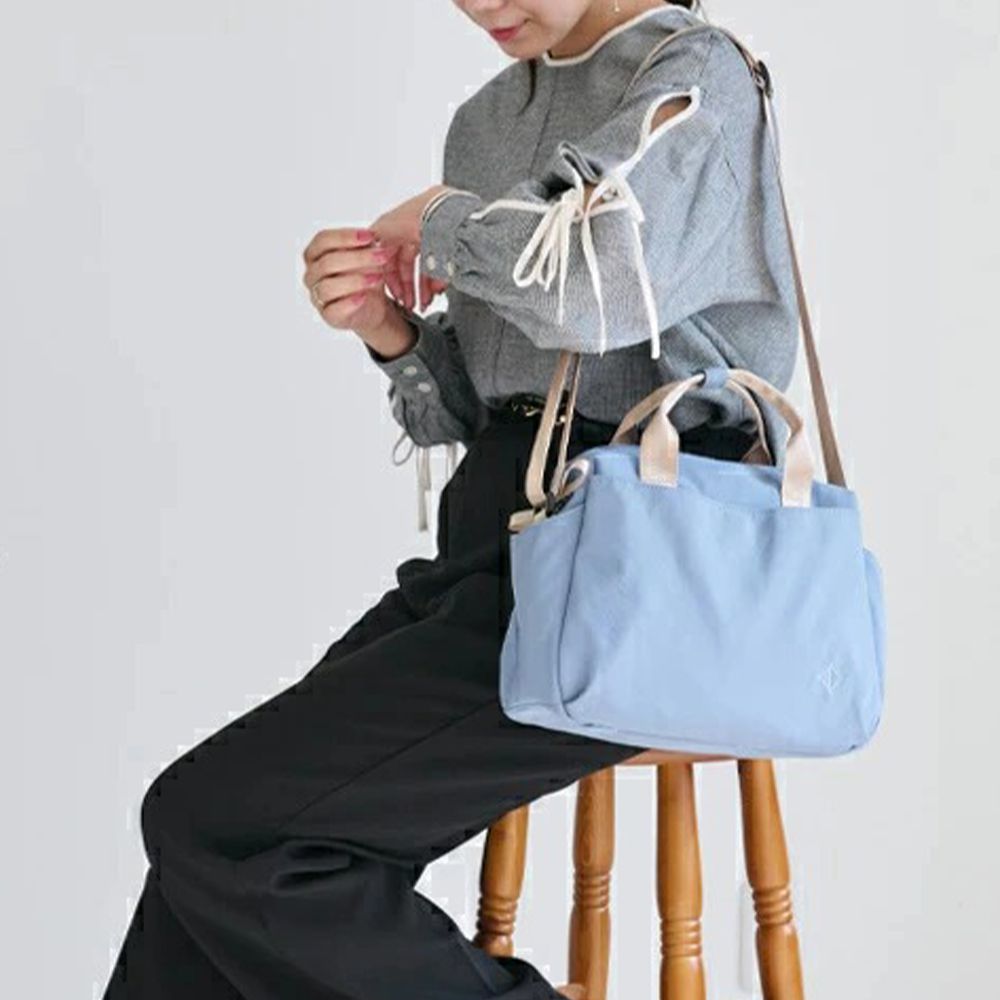 旅行系列 輕量防潑水7口袋手提/側背包(B5)-藍