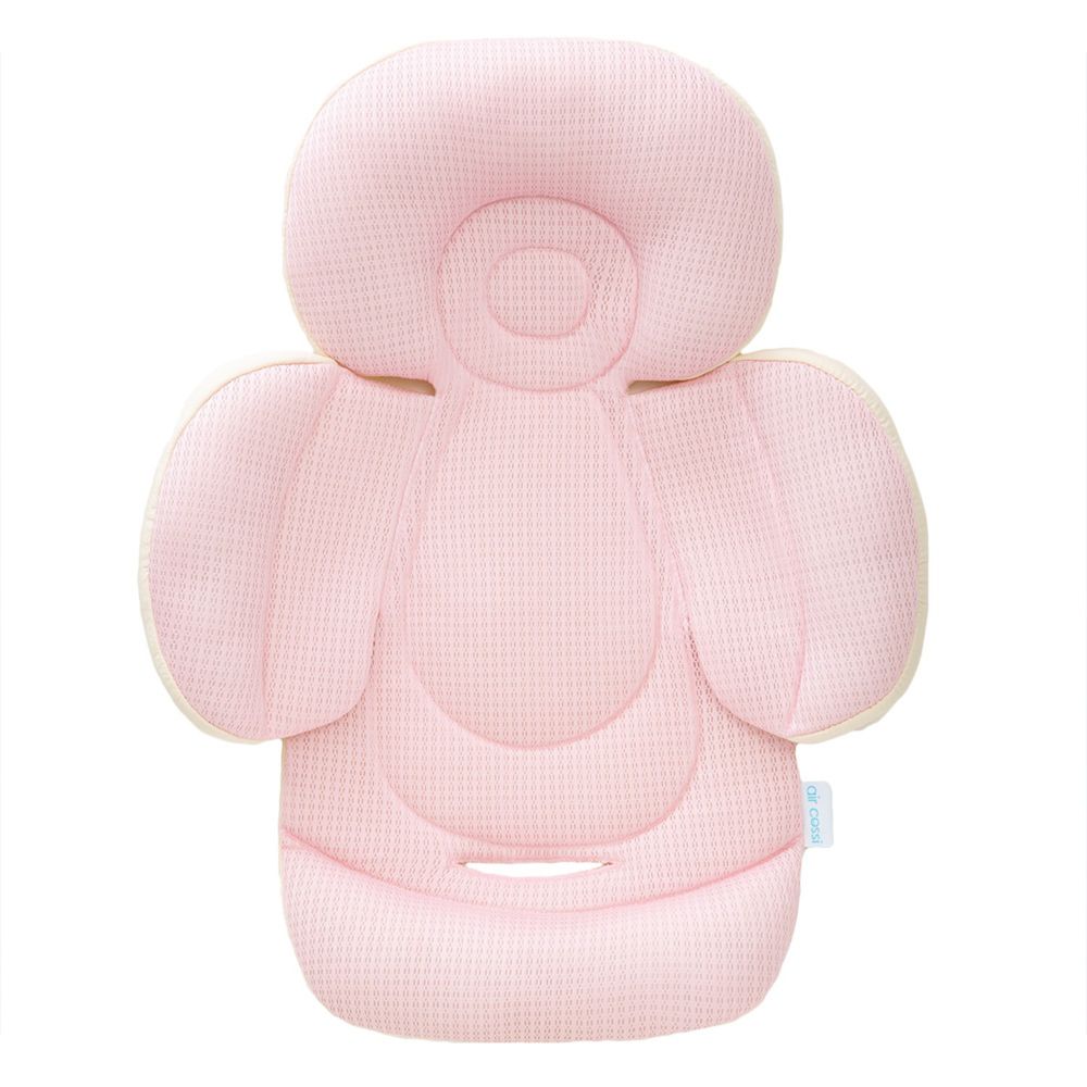 air cossi - 超透氣抗菌天絲坐墊-新生兒全身包覆款0-4m-輕盈粉 (59.5x32.5cm)