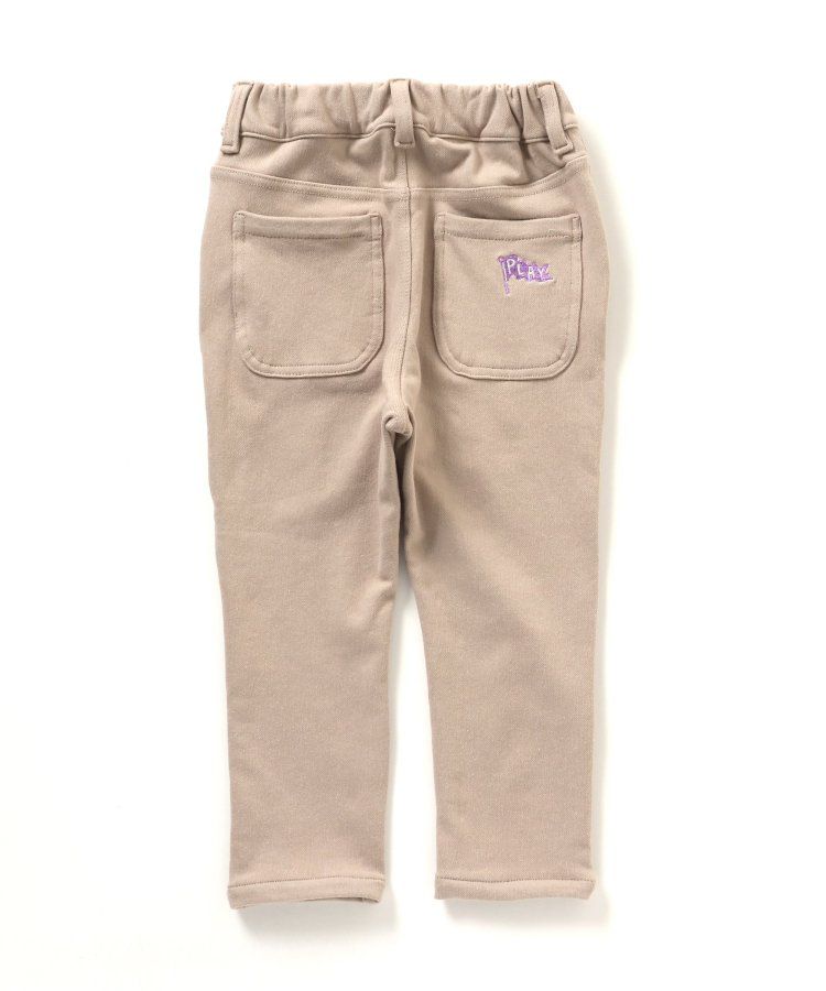 日本 BREEZE - 合身款裏毛保暖彈力長褲-芥末黃