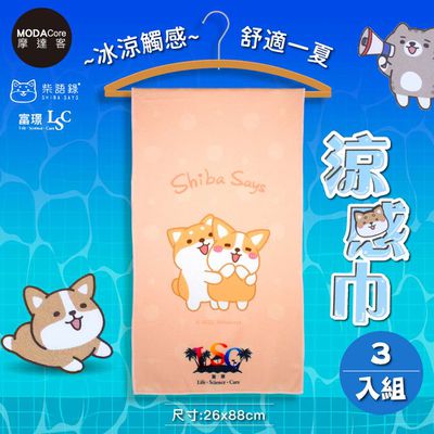 【富璟】柴語錄聯名款涼感巾-三入組四款可選 廢柴 阿吉 太子-廢柴抱抱