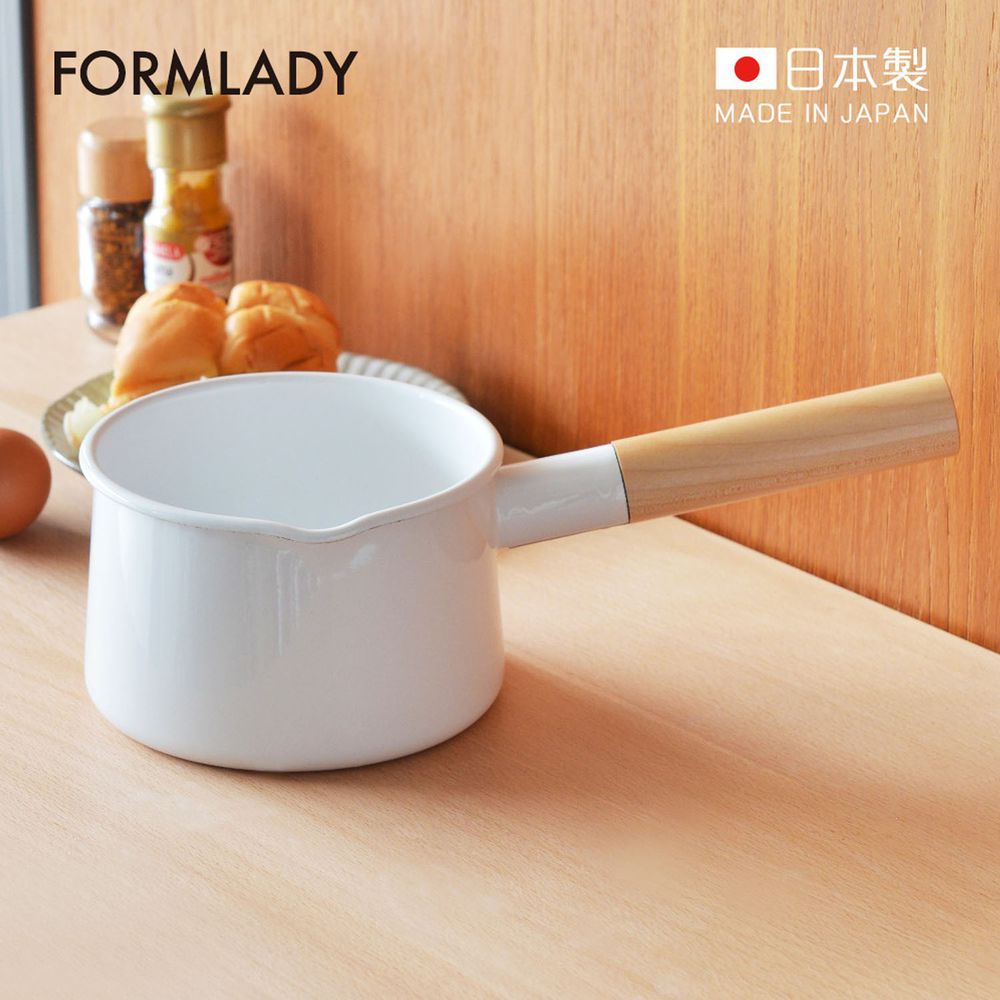 日本 FORMLADY - 小泉誠 kaico 日製原木單柄琺瑯牛奶鍋-1.45L