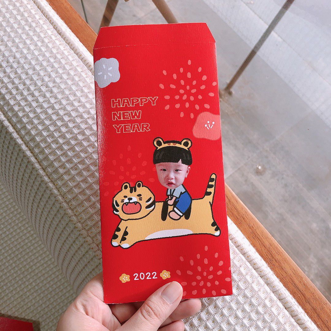 年年.studio - 紅包袋-飛虎騰達(一寶) (H18xW9cm)-7入/袋