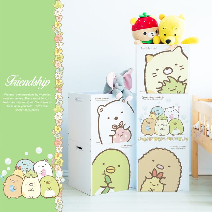 收納王妃 - 角落生物 角落小夥伴【白熊】 方形收納木頭櫃 收納箱 置物櫃 玩具櫃 零食箱