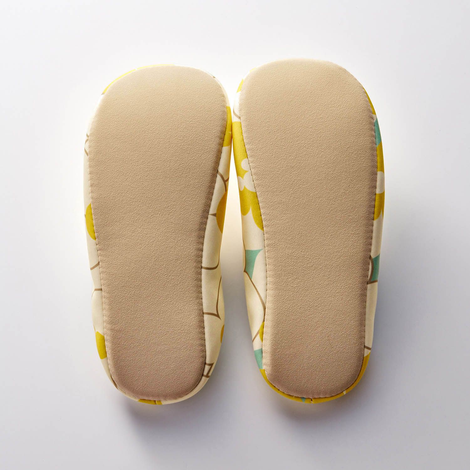 日本千趣會 - 迪士尼室內拖鞋(低反發)-花朵米奇-黃x綠 (23-25cm)