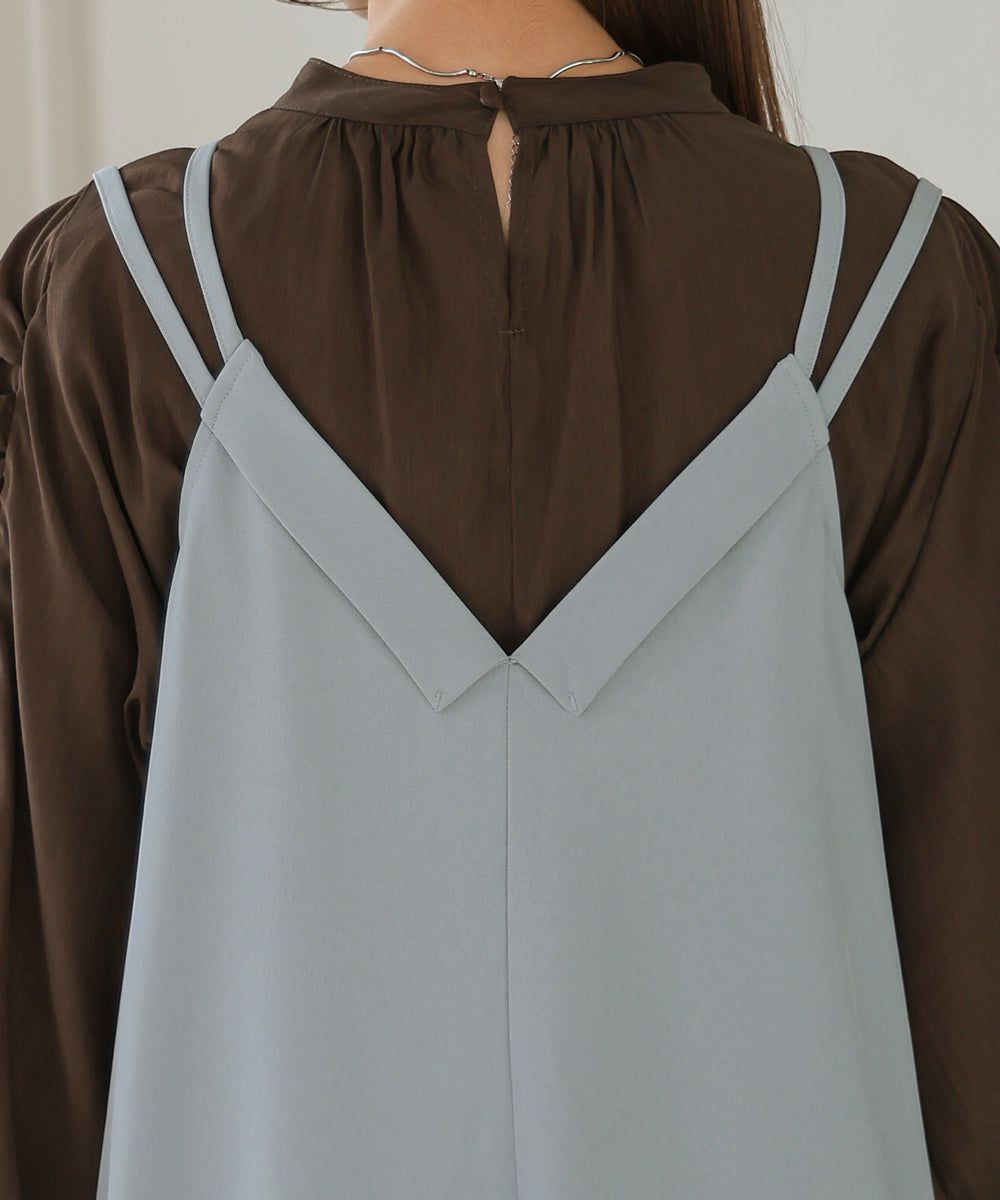 日本 Bab - 2WAY設計修身背心裙-水藍