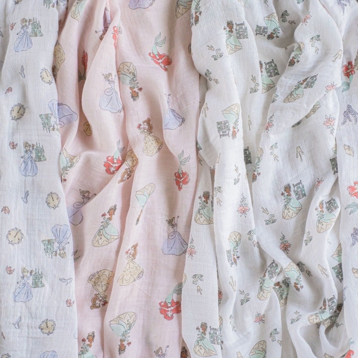 Aden+Anais - 4入紗布巾組-迪士尼公主4入紗布巾組 (112x112公分)