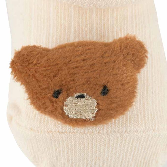 akachan honpo - 附造型裝飾襪-小熊-象牙白色 (7～9cm)