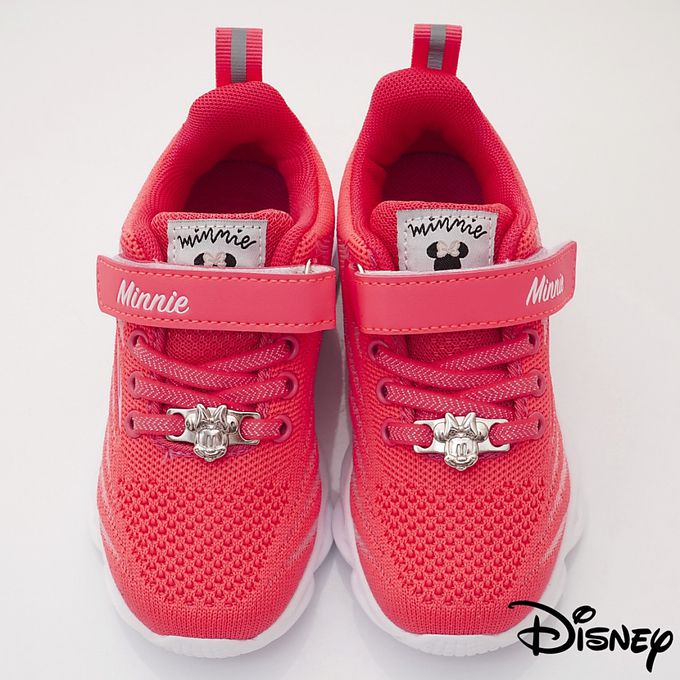 DISNEY童鞋 米妮飛織超輕運動鞋-123011桃紅(中小童段)-運動鞋-桃紅