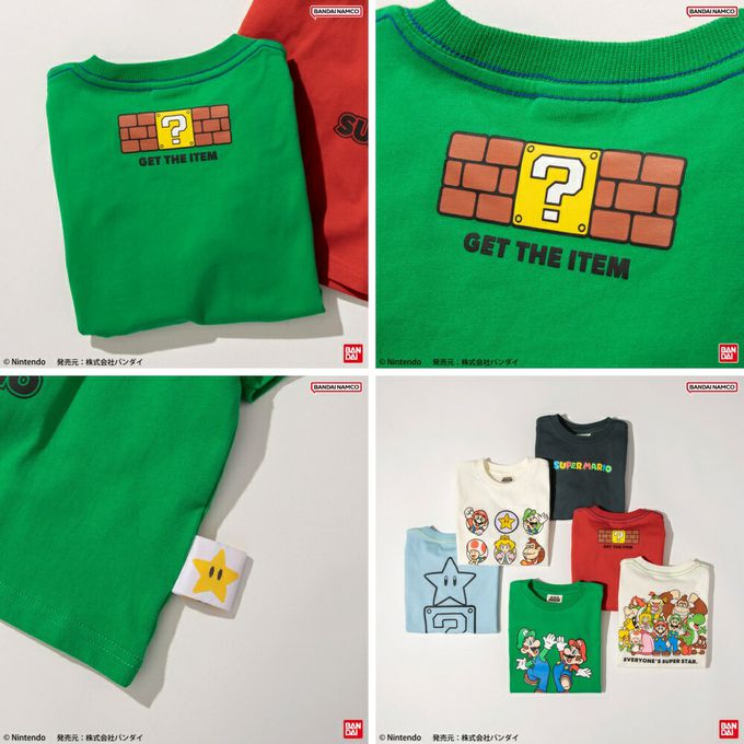 日本 BRANSHES - 瑪利歐限定聯名短袖上衣-擊掌-紅